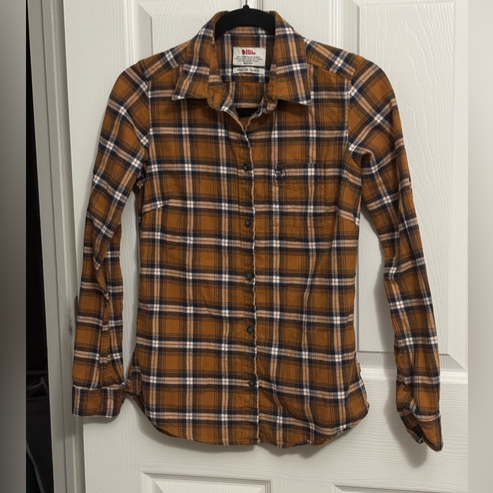 Fjallraven | Ovik Flannel Shirt Regular Fit Brown Plaid Women’s Sz‎ XS